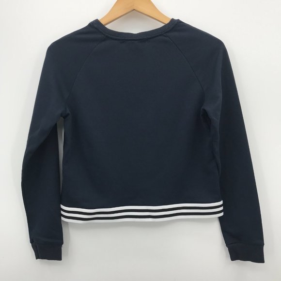 Allfenix Sweatshirt Crop TracK Top Small Navy Blue - Picture 3 of 7